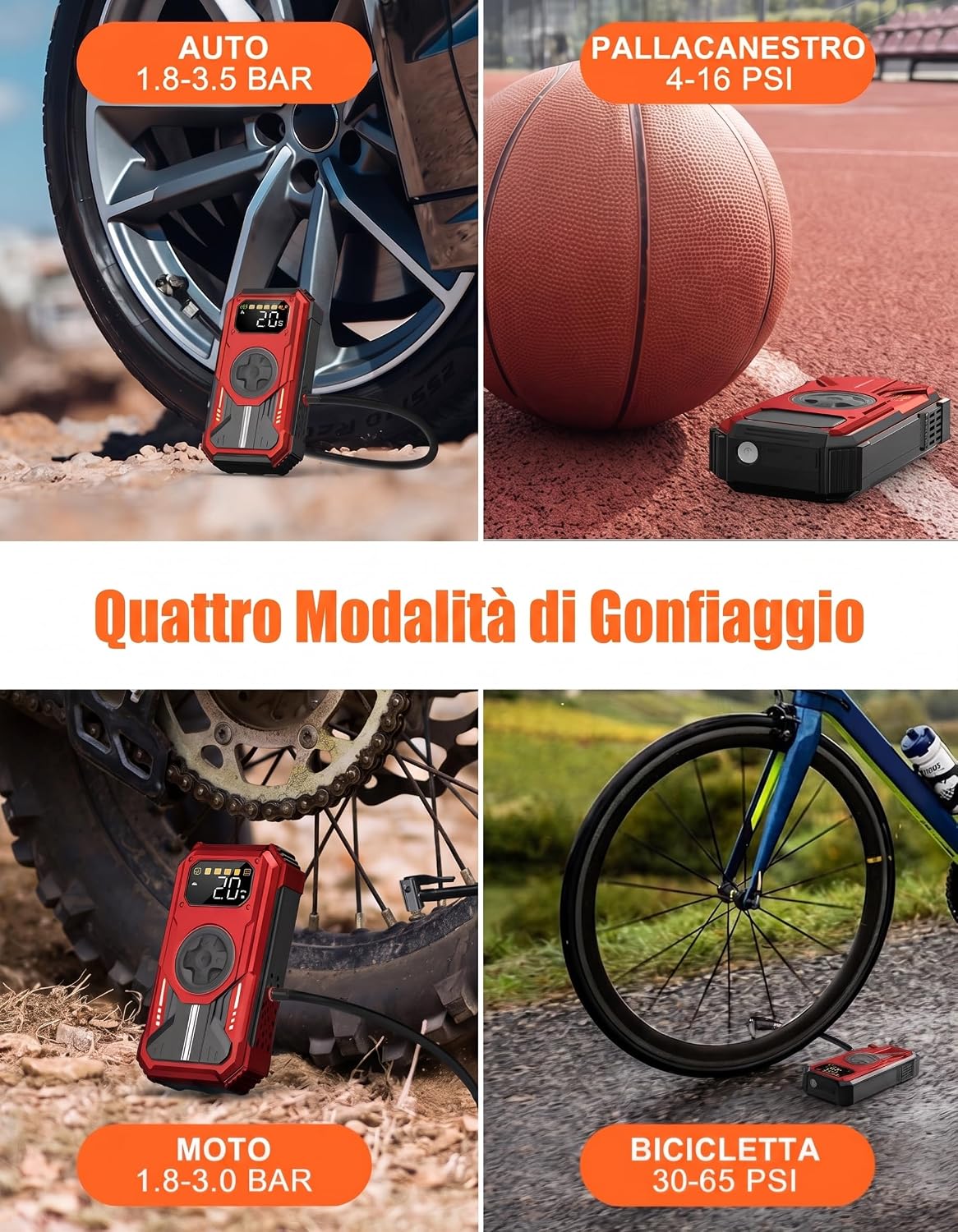 Thumbnail 1 de Eigotrav Avviatore Batteria Auto con Compressore 150 PSI e 6000A – Kit Emergenza Portatile