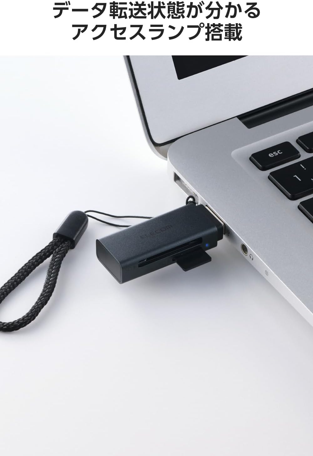 Thumbnail 6 de エレコム MR3-D20EBK USB-Aカードリーダー SD・microSD対応、5Gbps接続・2スロット搭載