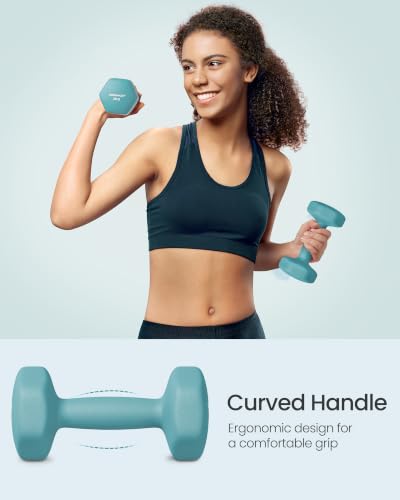 Detalle de SONGMICS Hex Dumbbells Set with Stand – 1 kg, 2 kg and 3 kg (12 kg total) with Stand