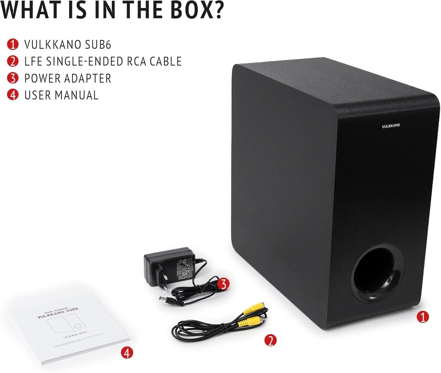 Thumbnail 5 de VULKKANO SUB6 MKII — caisson de basses actif compact 6 pouces pour cinéma maison, musique et jeux