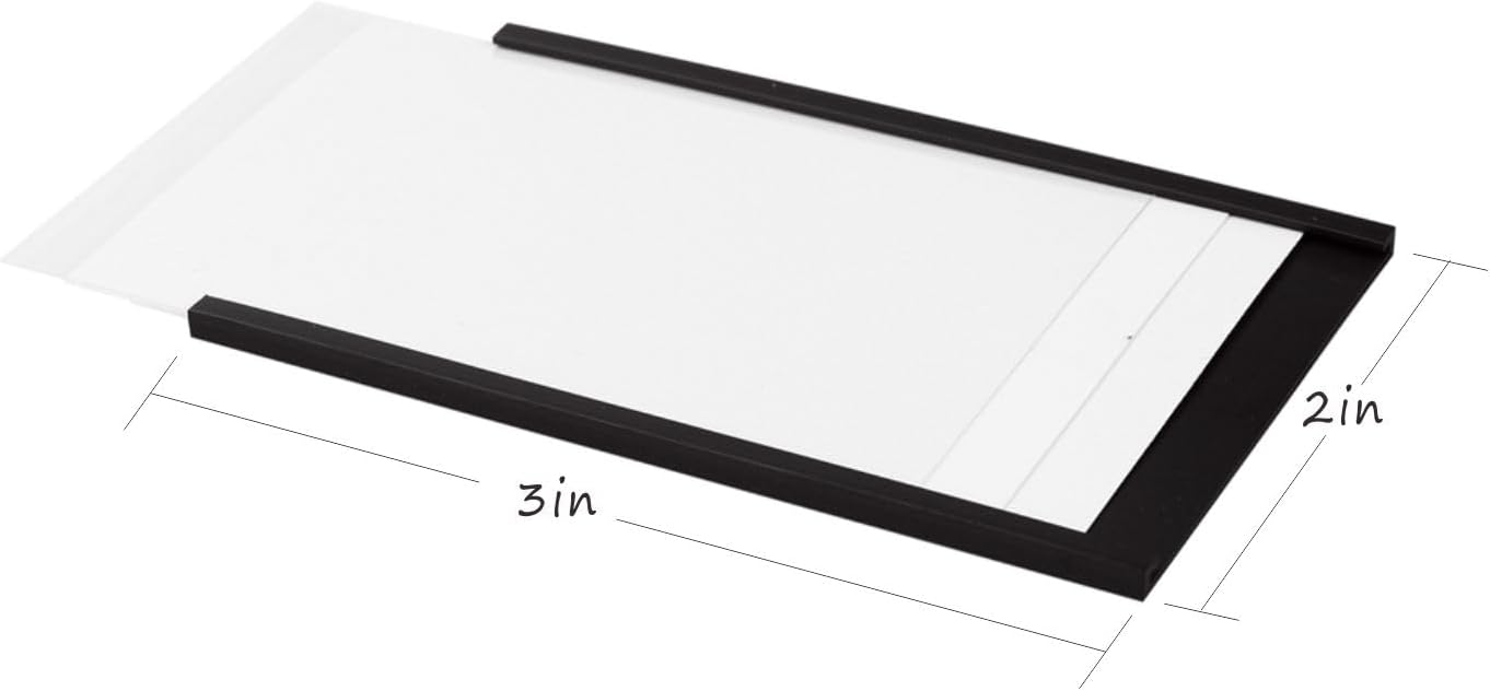 Thumbnail 1 de Realth magnetische Etikettenhalter im C-Kanal, 30 Stück – 50 x 76,2 mm für Whiteboard-Metall & Schubladen