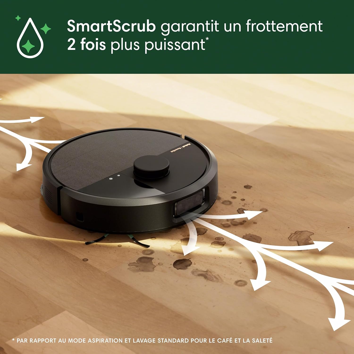 Detalle de iRobot Roomba Plus 505 Combo : Robot + AutoWash avec LiDAR Clearview Pro et AutoWash – Noir