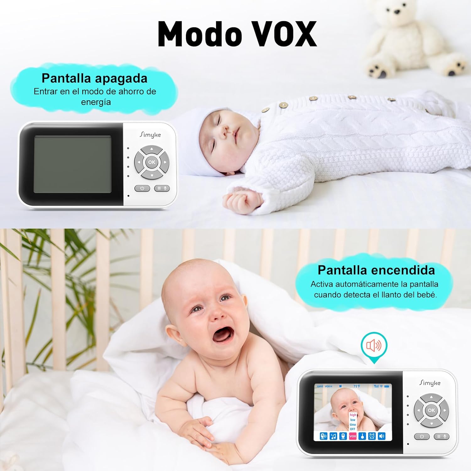 Thumbnail 4 de Simyke Vigilabebes 2,8" monitor