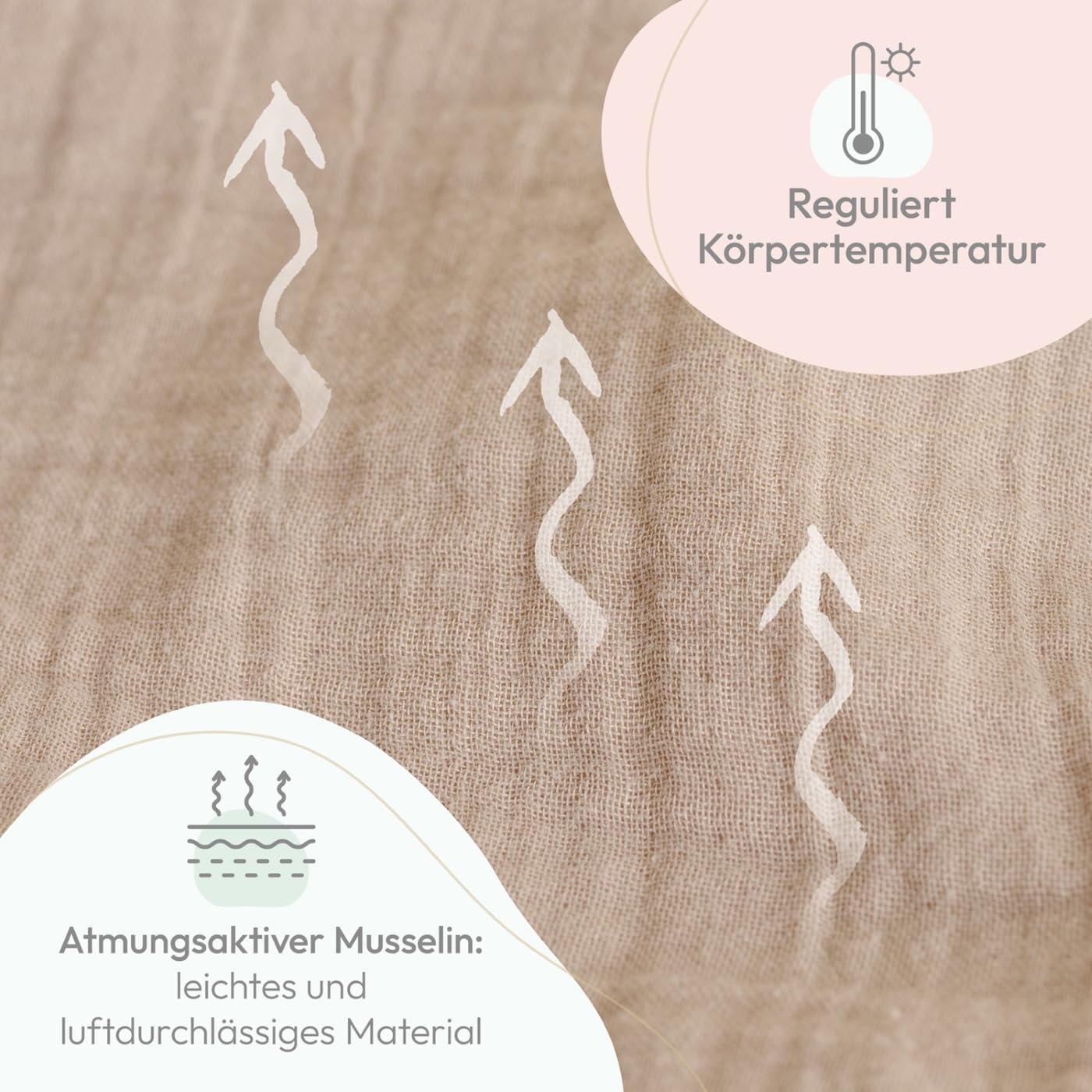 Detalle 2 de Laleni Baby & Kinder Bettwäsche-Set (100x135 cm) mit Kissenbezug (40x60 cm), 100% Baumwolle, Oeko-TEX, Taupe