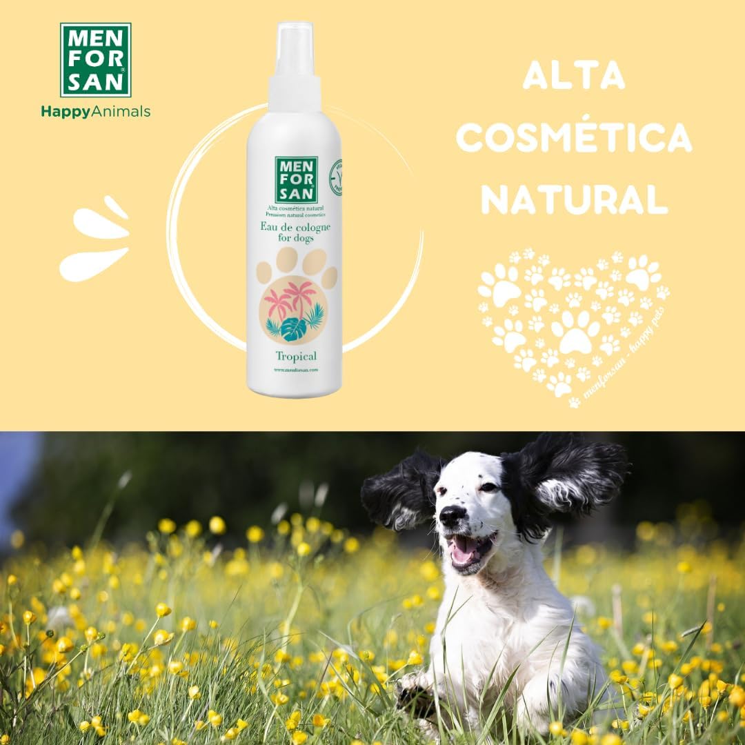 Detalle 1 de Menforsan Acqua di Colonia per Cani Tropicali 125 Ml – Profumo fruttato senza alcol