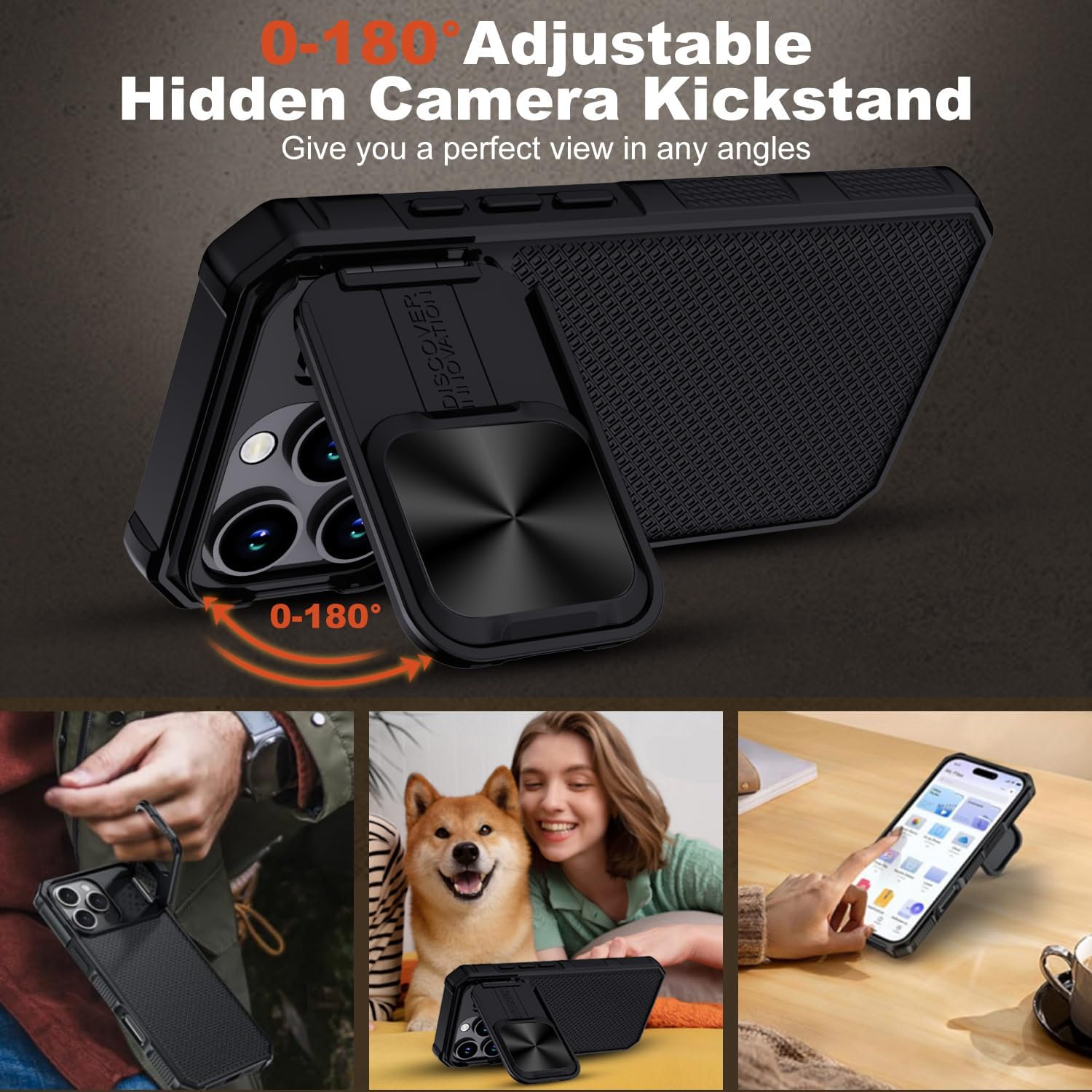 Thumbnail 2 de XTCASE Coque iPhone 16 Pro Magnétique avec Protection Caméra et Coulisse – Noir