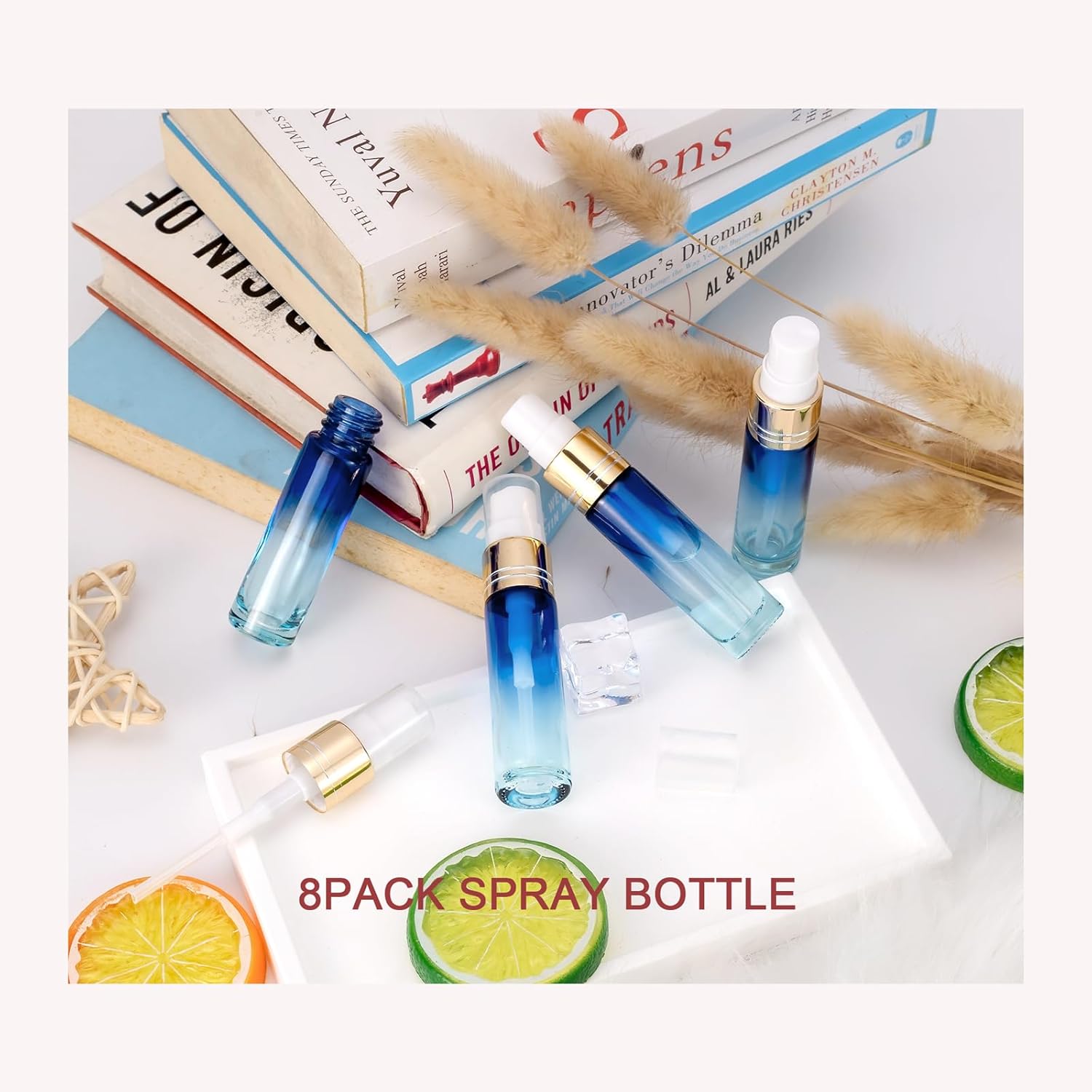 Thumbnail 6 de Unxuey 8 Pack 10ml Mini Travel Spray Bottles (Glass, Leak-Proof, Fine Mist)