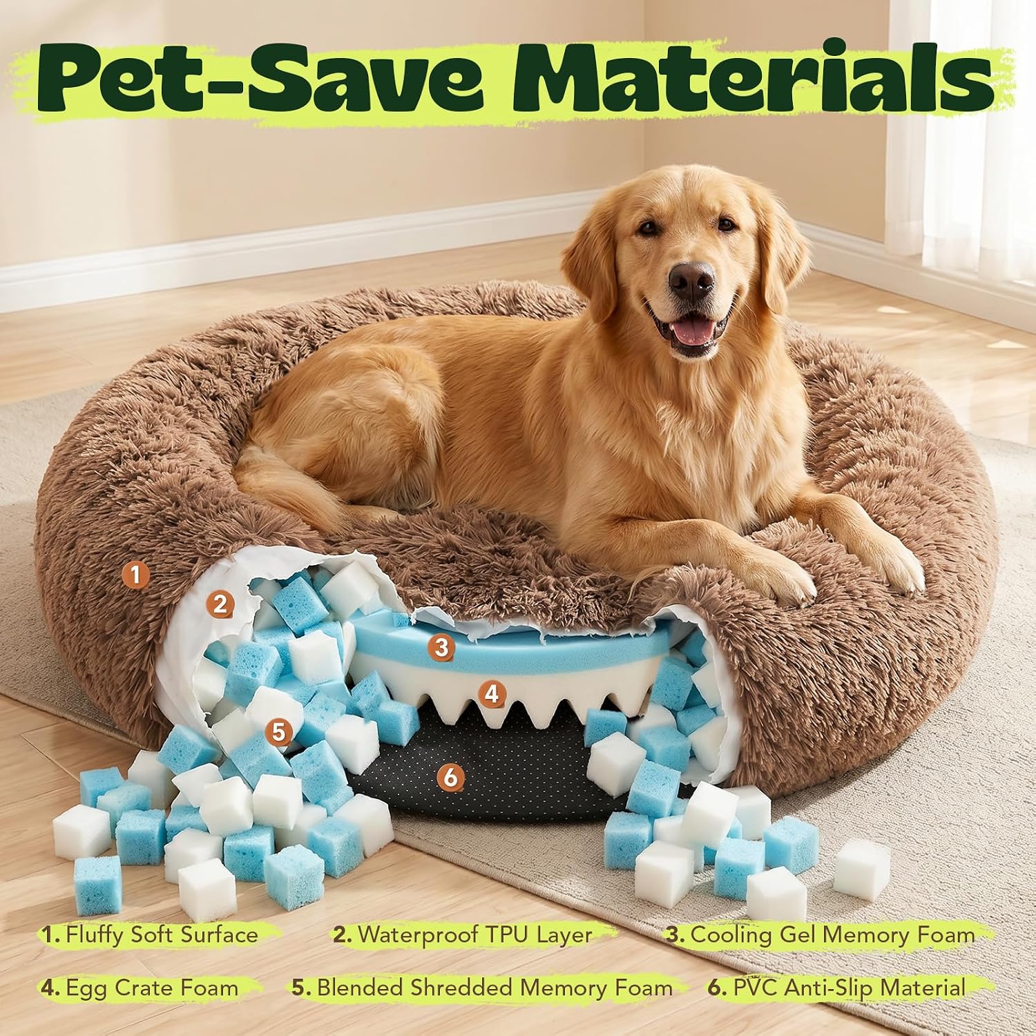 Detalle de Orthopedic Dog Bed, 42-Inch
