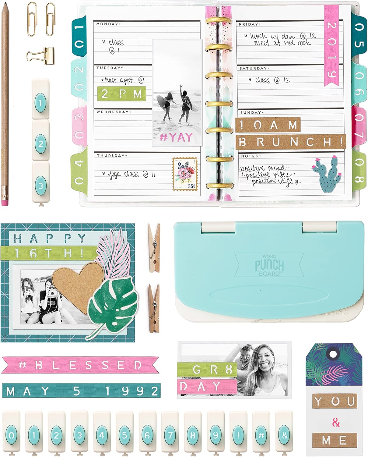 Detalle de We R Memory Keepers Word Punch Board Ensemble chiffres et symboles – pour cartes et loisirs créatifs en papier