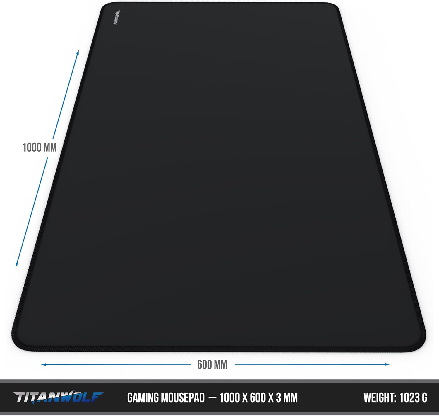 Detalle 2 de TITANWOLF Oversized Gaming Mouse Pad 1000x600mm