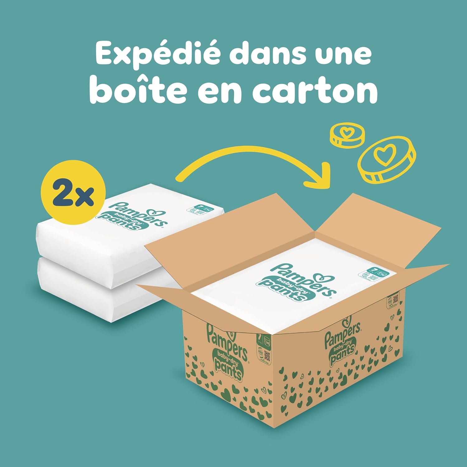 Thumbnail 1 de Pampers Baby-Dry Pants Taille 7 (15 kg+), pack famille 148 couches-culottes avec protection 360°