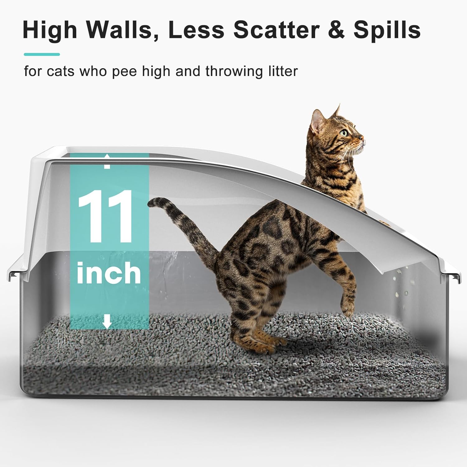 Detalle 2 de Stainless Steel XL Enclosed Cat Litter Box 🐱