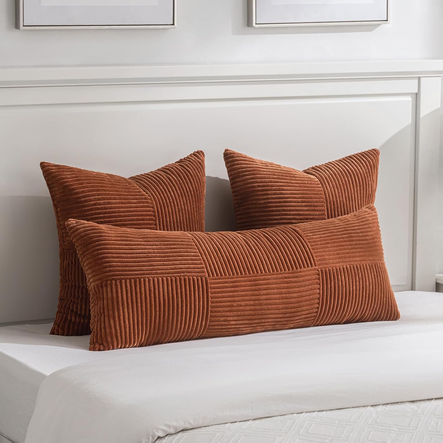 Thumbnail 4 de Fancy Homi Rust Boho Throw Pillow Cover 18x18