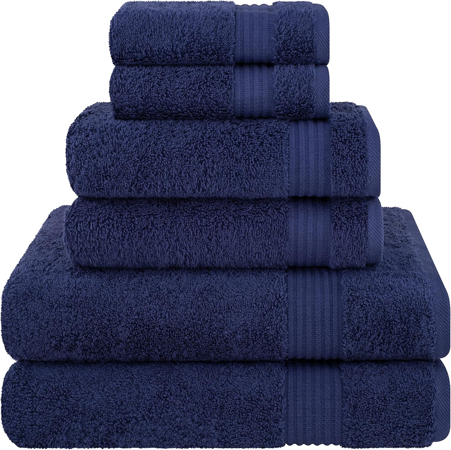 Detalle de Cotton Paradise 6 Piece Towel Set 100% Cotton, Navy