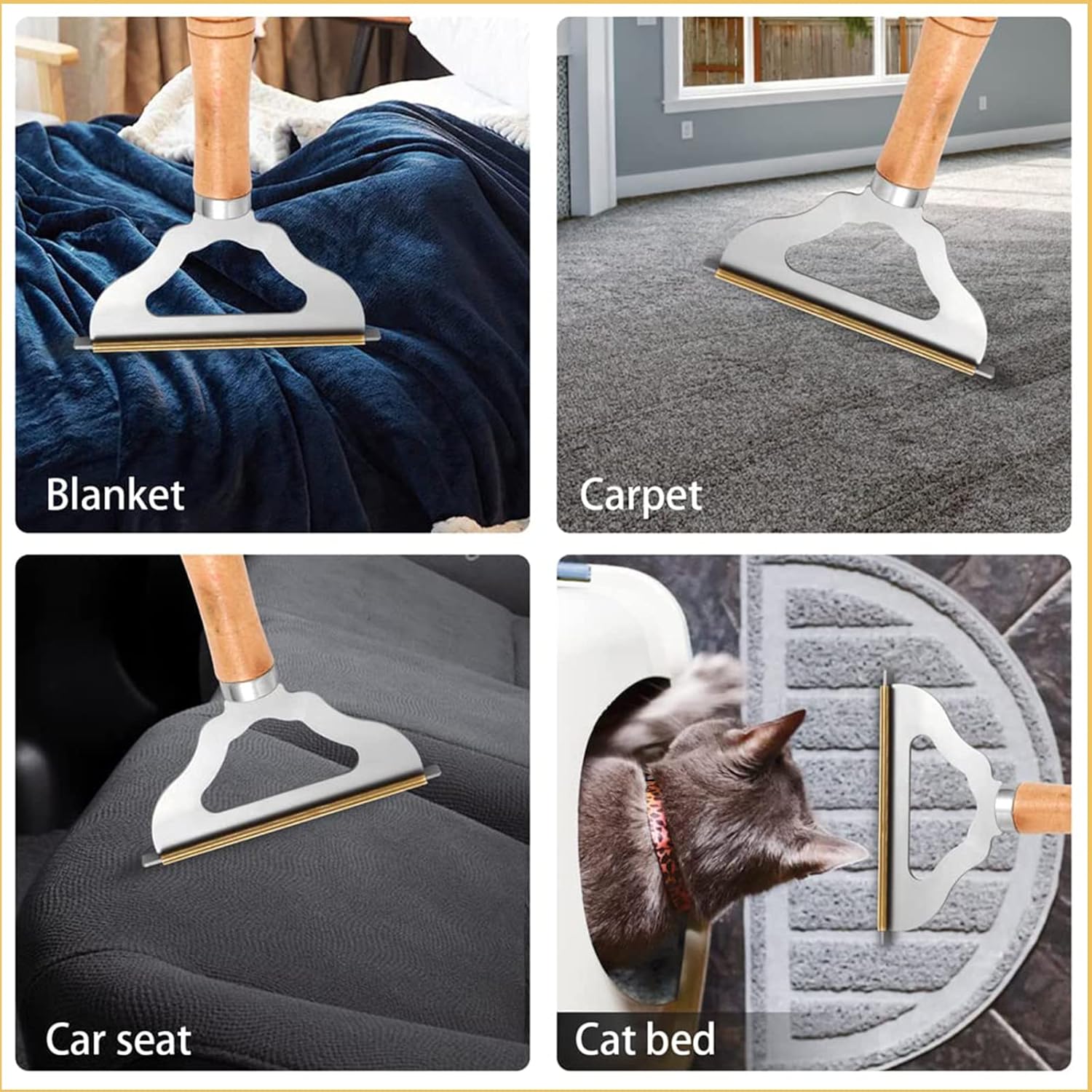 Thumbnail 2 de Pro Lint Remover & Carpet Scraper Tool Set (2 Piece) – Reusable pet hair remover for clothes, rugs and sofa