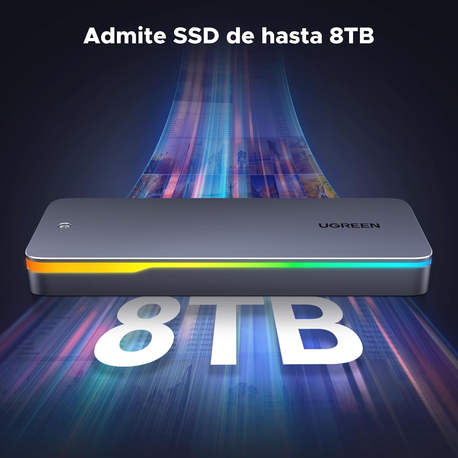 Thumbnail 5 de UGREEN Carcasa SSD NVMe M.2 RGB 20Gbps USB 3.2