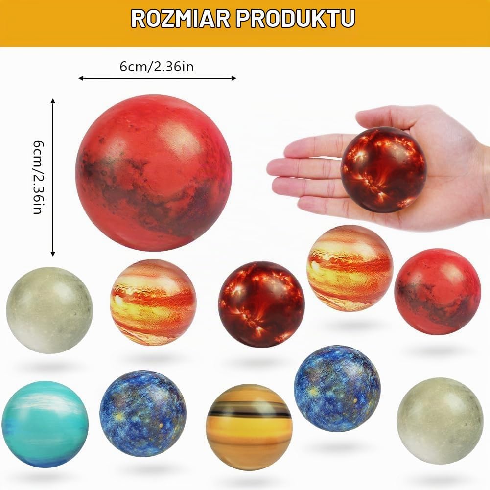 Thumbnail 1 de Ainiv – 12 piłek antystresowych z emoji, PU, średnica 6 cm