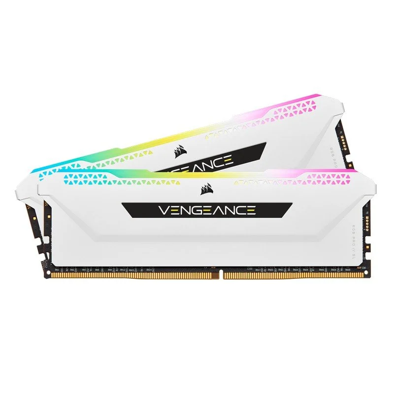 Detalle de Corsair Vengeance RGB Pro SL White DDR4 3200 16GB (2x8GB) CL16