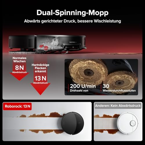 Thumbnail 6 de roborock Saros 20 Saugroboter mit Wischfunktion & angehbarem Wischmopp – zuverlässige Reinigung mit Intelligenz