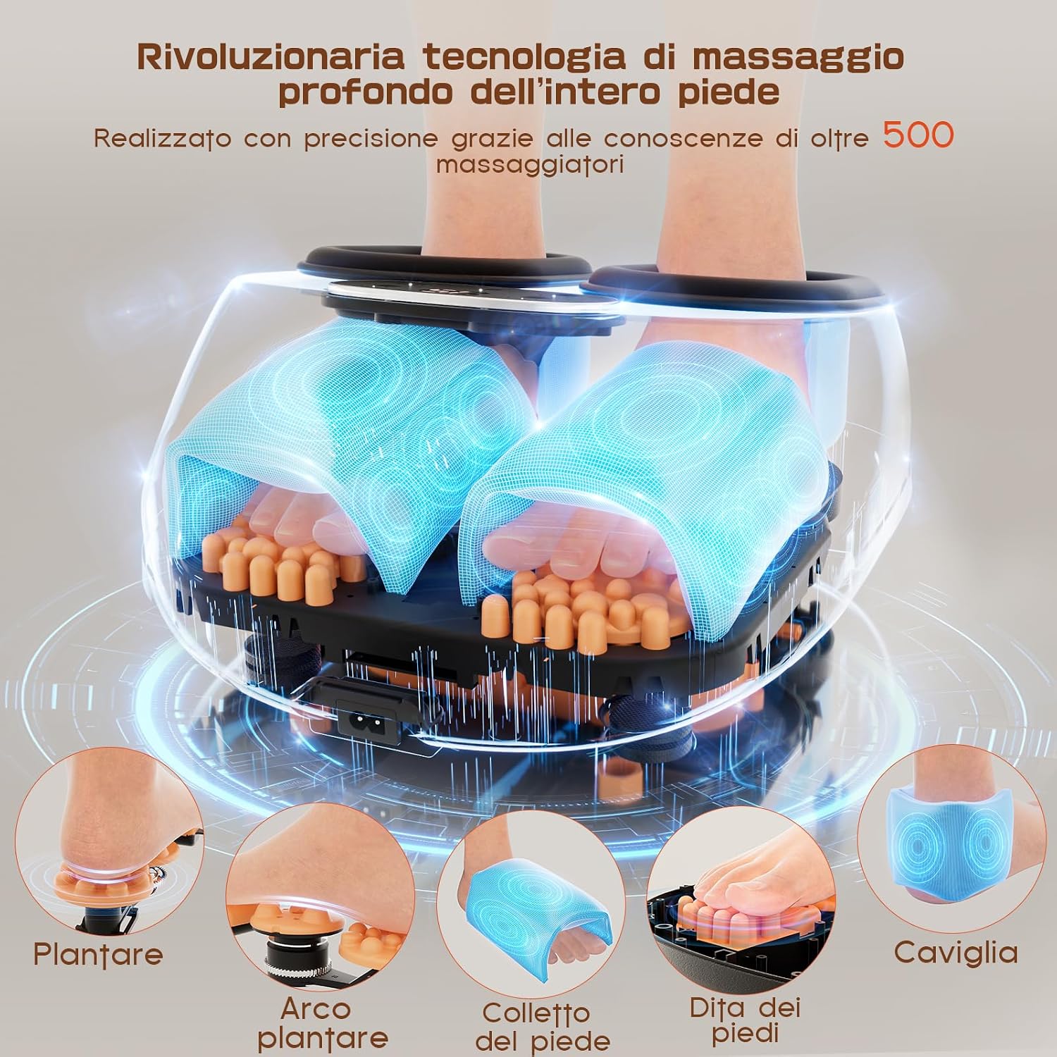 Detalle 2 de TJXVX Massaggiatore Plantare Shiatsu 🦶
