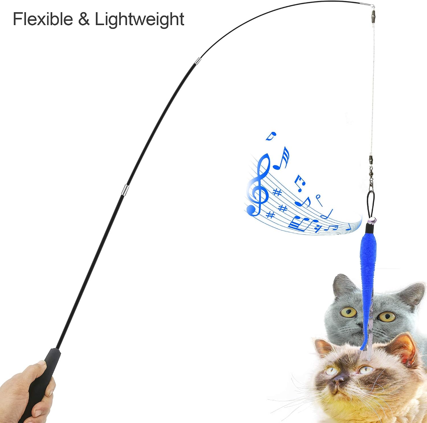 Thumbnail 4 de ZPH Interactive Cat Wand Toy Set with Retractable Wands and Teaser Refills