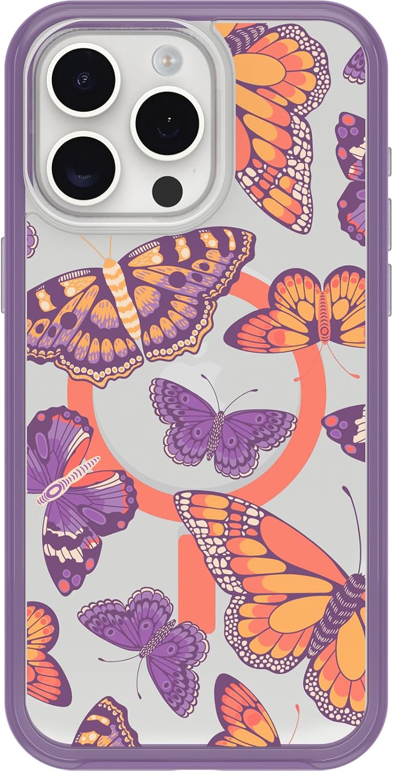 Detalle 2 de OtterBox Symmetry Clear MagSafe per iPhone 15 Pro Max: protezione sottile e affidabile
