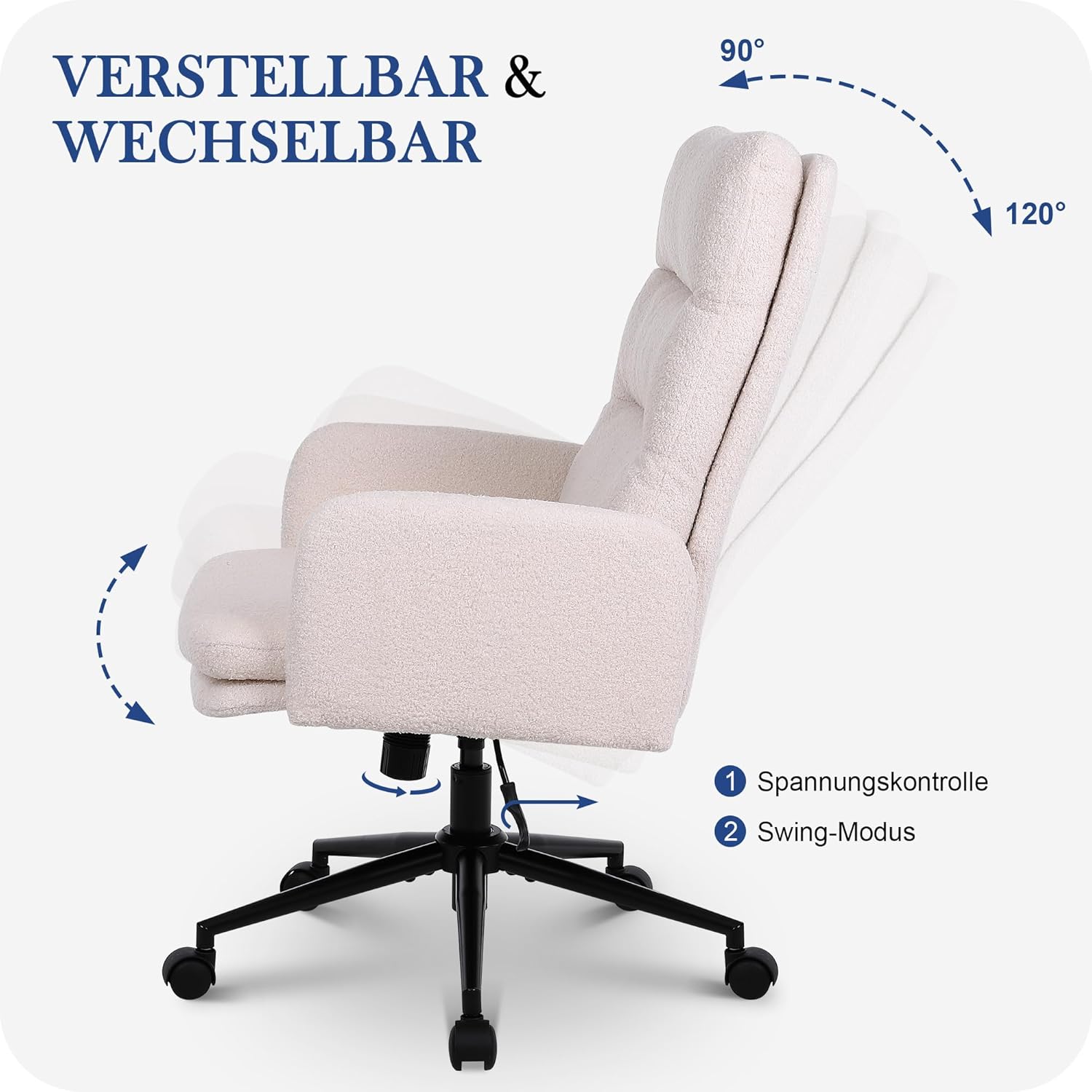 Thumbnail 4 de Nusetx Schreibtischstuhl Bürostuhl 42–50 cm