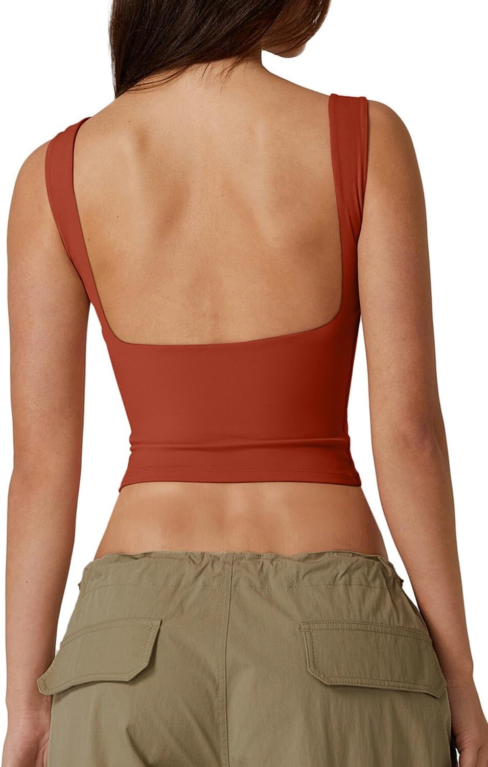 Thumbnail 6 de QINSEN Open-Back Crop Tank in Polyamide