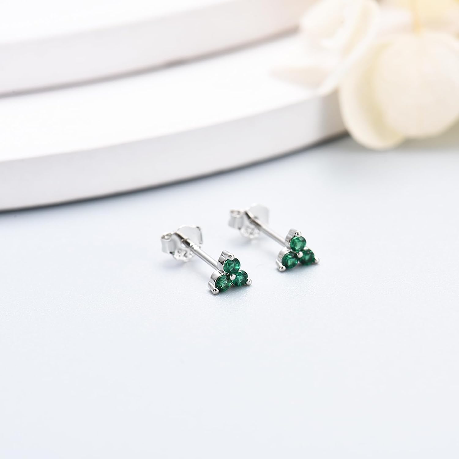 Detalle 2 de MASOP Ohrstecker-Set mit Zirkonia 3 mm