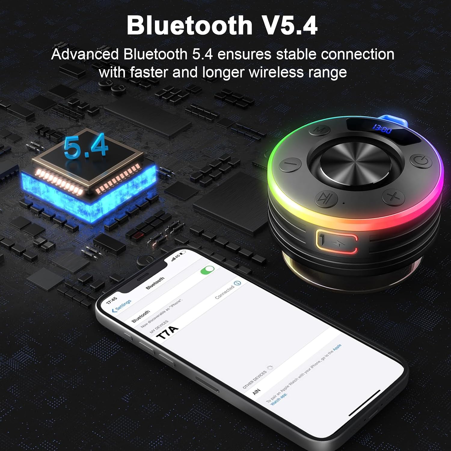 Detalle 2 de Unknown Shower Speaker Bluetooth 5.4 — Portable speaker