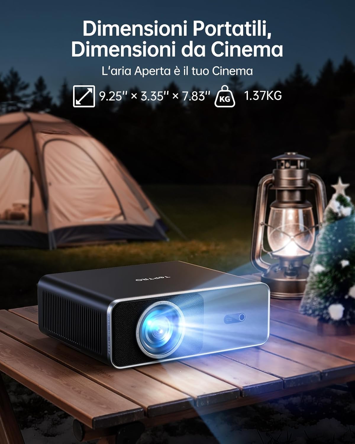 Thumbnail 5 de TOPTRO A1: Proiettore 4K con Netflix, Dolby Audio e AI Auto Focus – portatile per home theater e uso esterno