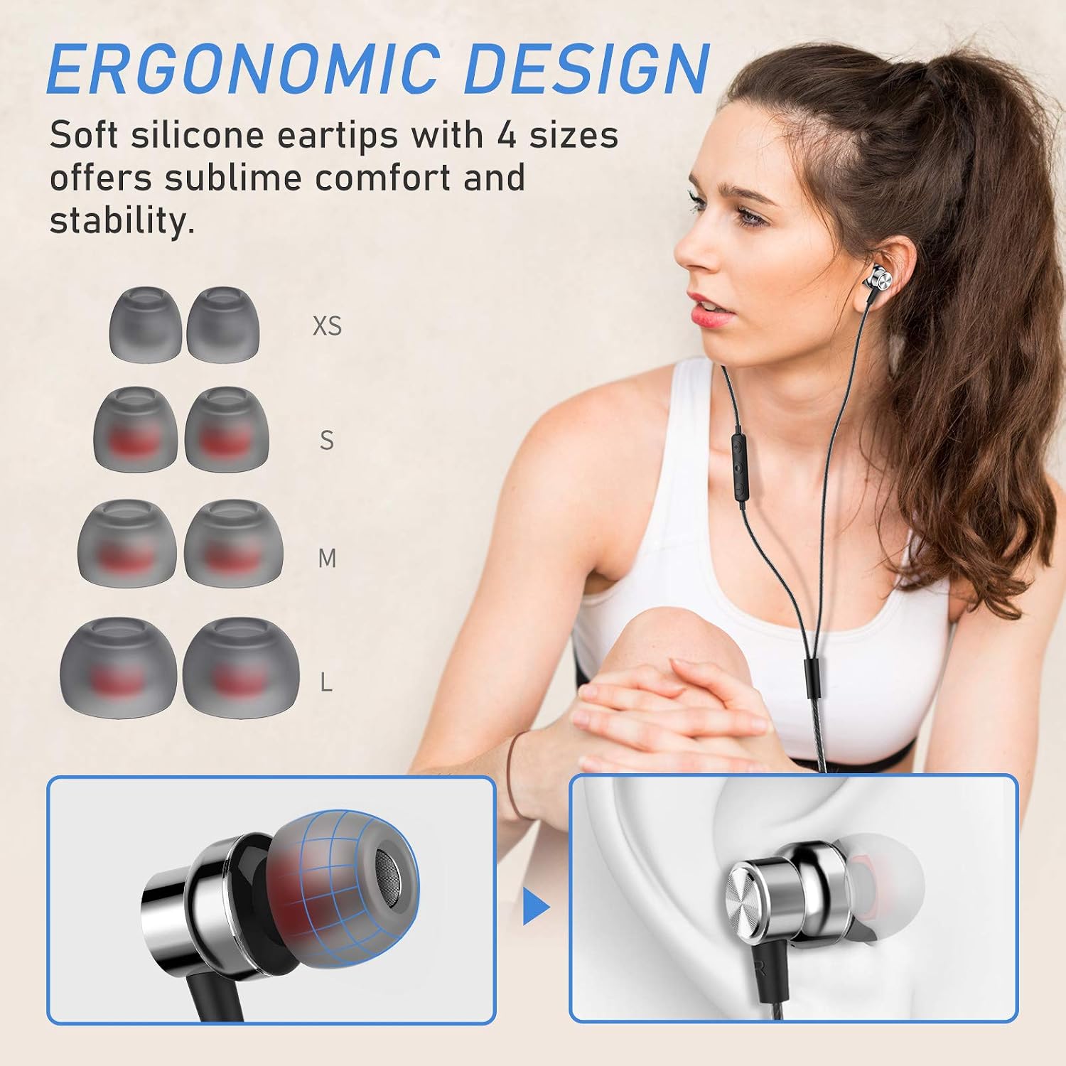 Detalle 2 de Blukar Auriculares In Ear 3.5 mm con micrófono