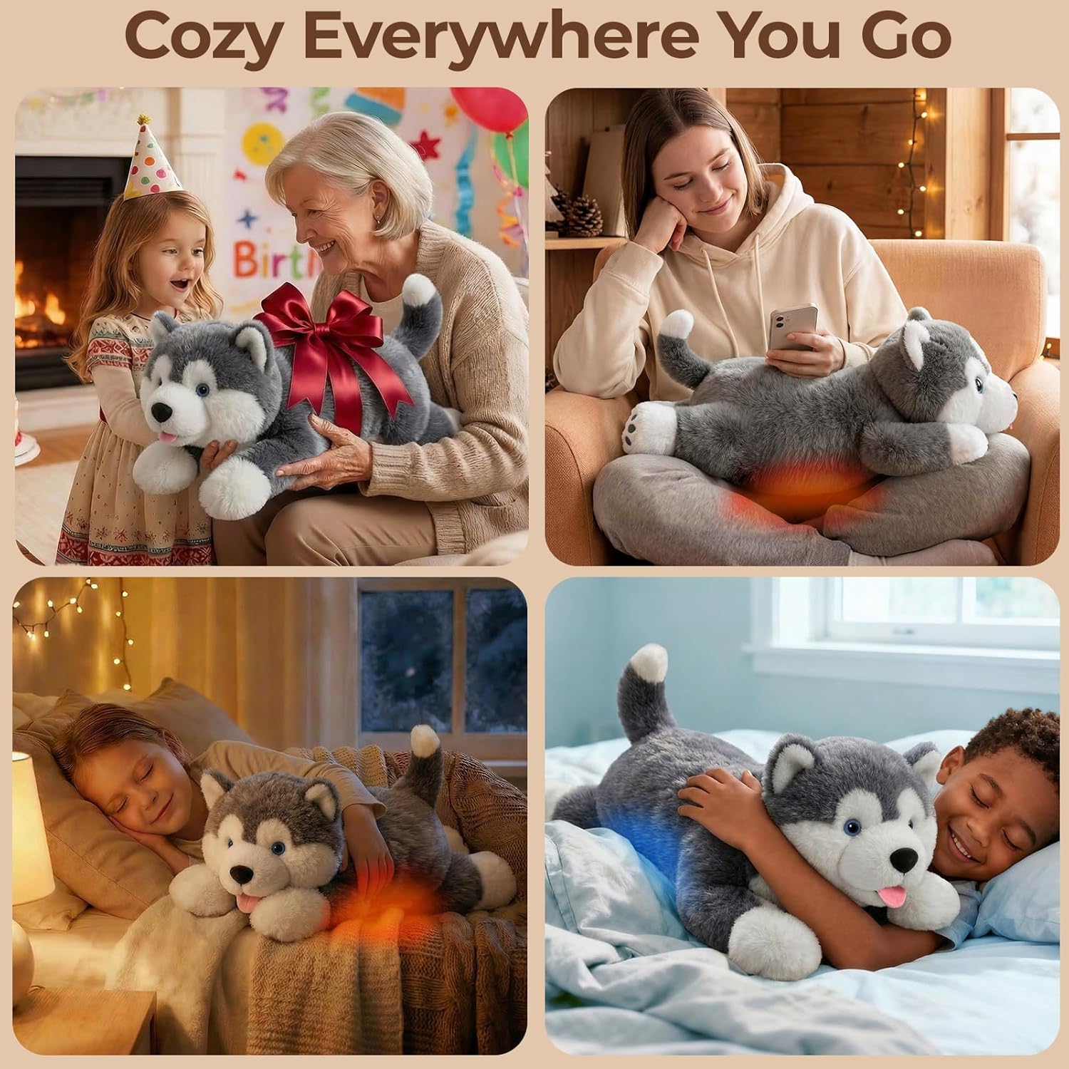 Thumbnail 6 de Mewaii Weighted Teddy: 58cm, 2.3kg with Microwavable Heating Pad