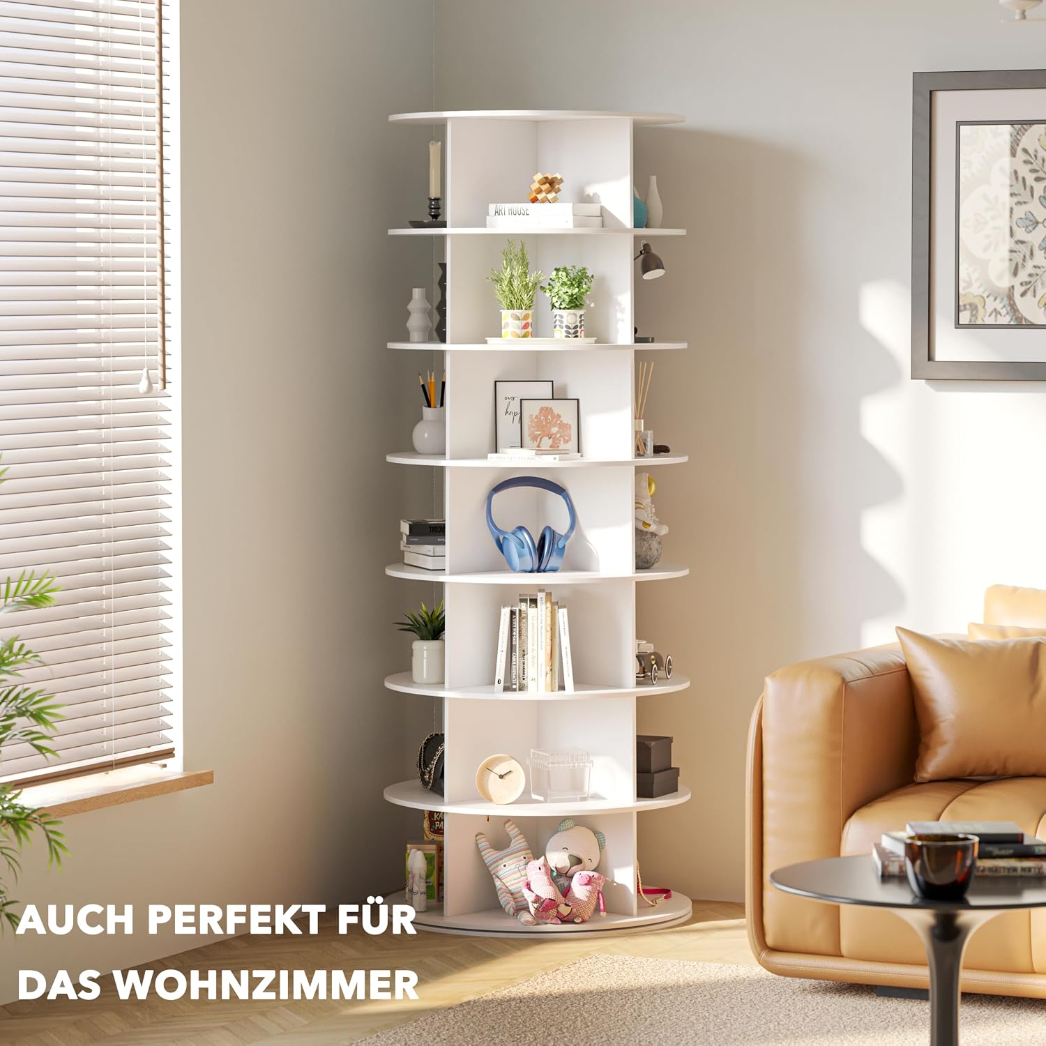 Detalle 2 de SpaceAid 7-Tier Rotating Shoe Rack Tower
