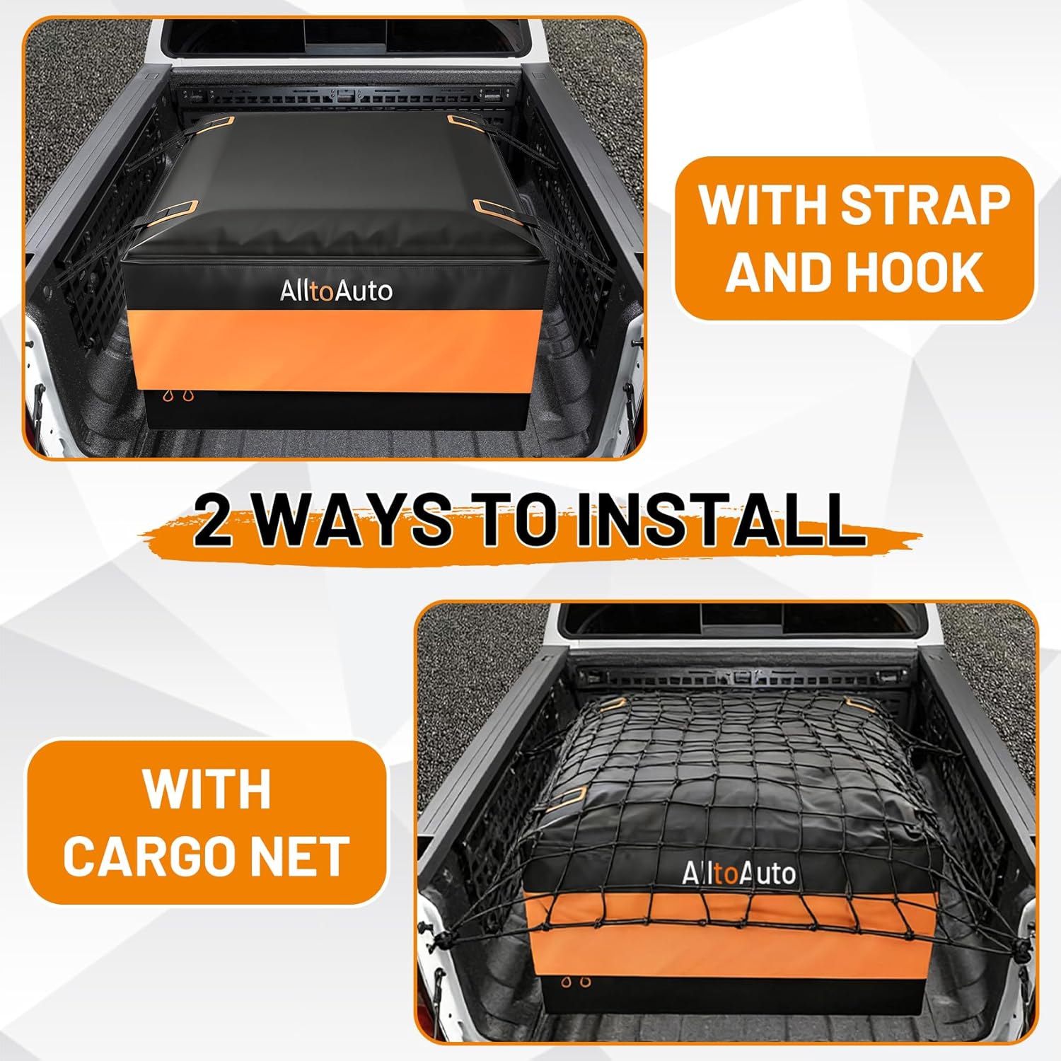 Thumbnail 4 de [All-in-One Bundle] 26 CuFt Waterproof Truck Bed Cargo Bag with Heavy-Duty Cargo Net (50"x40"x22")