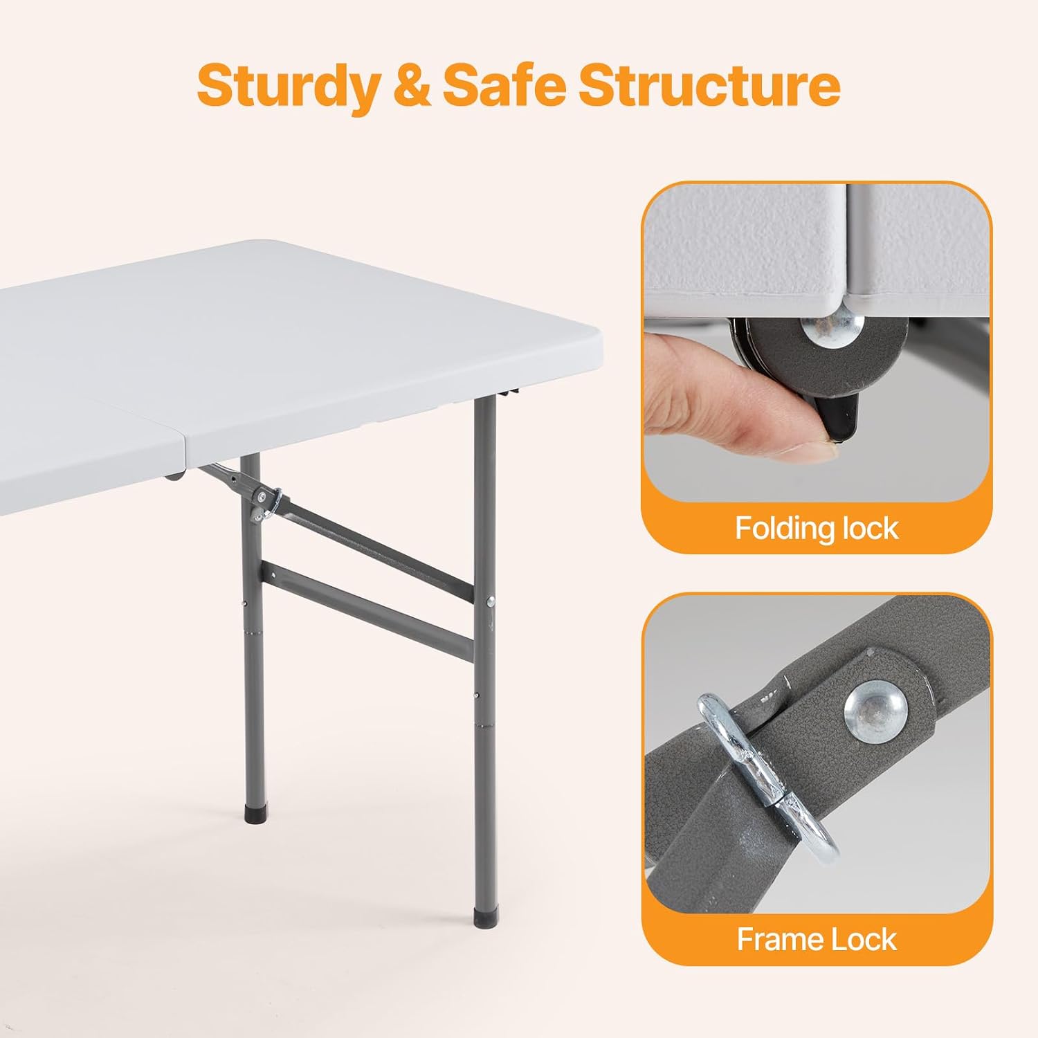 Detalle 2 de NEWBULIG Folding Table 4 ft