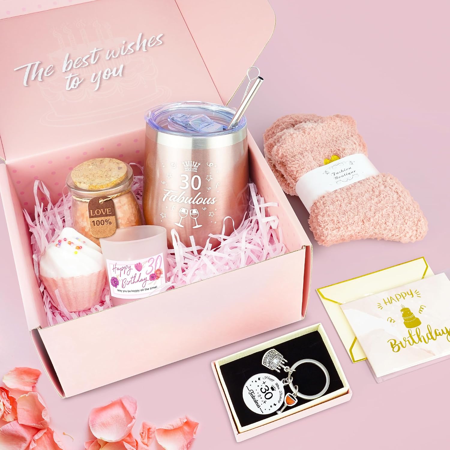 Detalle de Geschenkset zum 30. Geburtstag für Frauen – 30 Geburtstag Frauen Set für beste Freundin, Mama & mehr