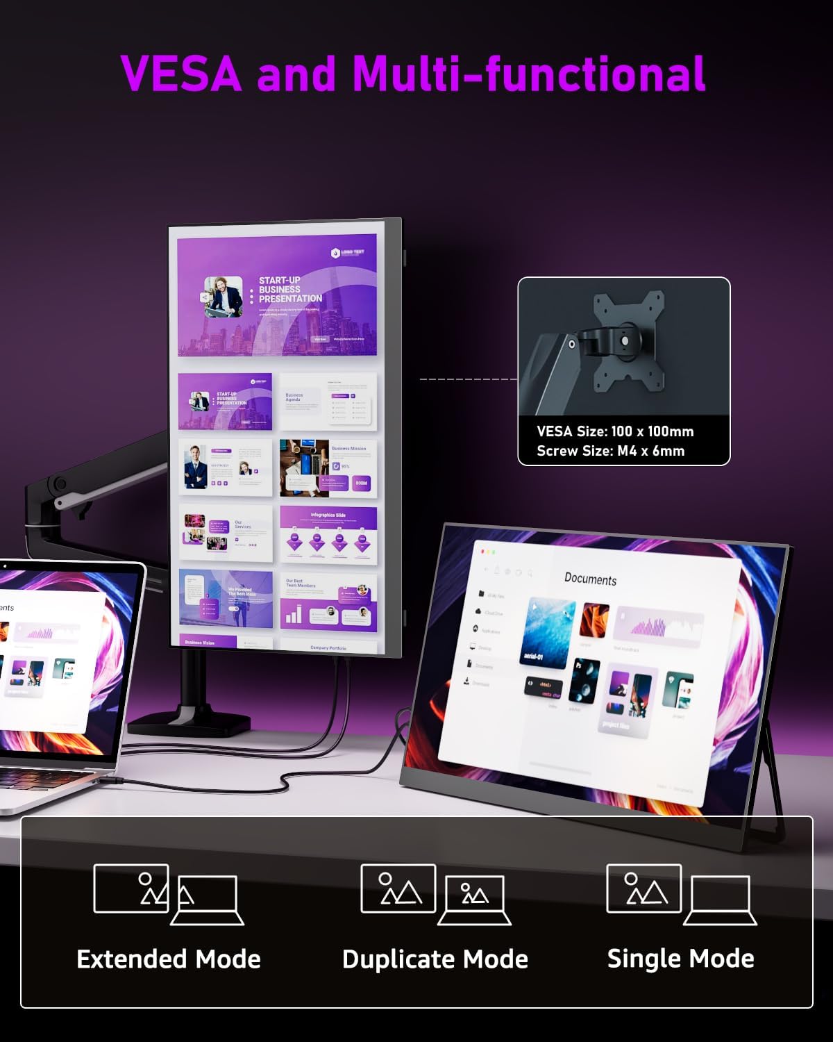 Detalle 2 de Yodoit 23.8" 4K Portable Monitor