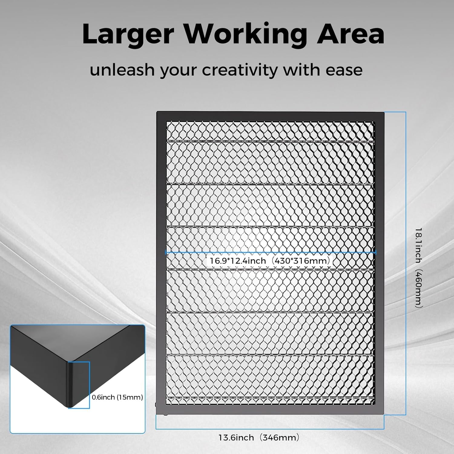 Detalle de Creality Honeycomb Laser Bed for Falcon A1/A1 Pro — 460 x 346mm Full-Metal Platform