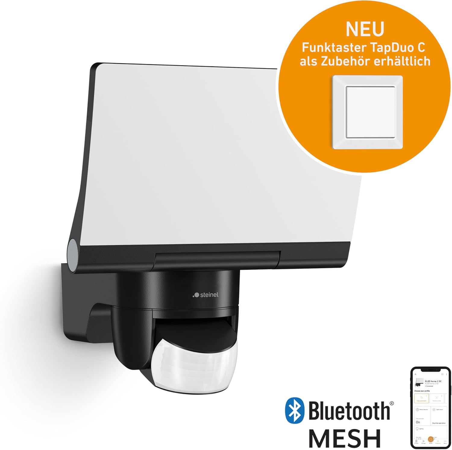 Thumbnail 1 de Steinel Faretto a LED XLED Home 2 SC nero, completamente orientabile (13,7 W, 1550 lm, sensore 180°/10 m)