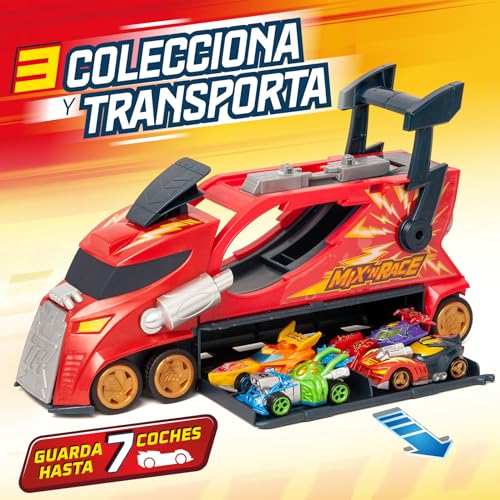 Thumbnail 7 de T-Racers Mix ’N Race Thunder Truck: 3 acciones en 1 y espacio para 7 coches