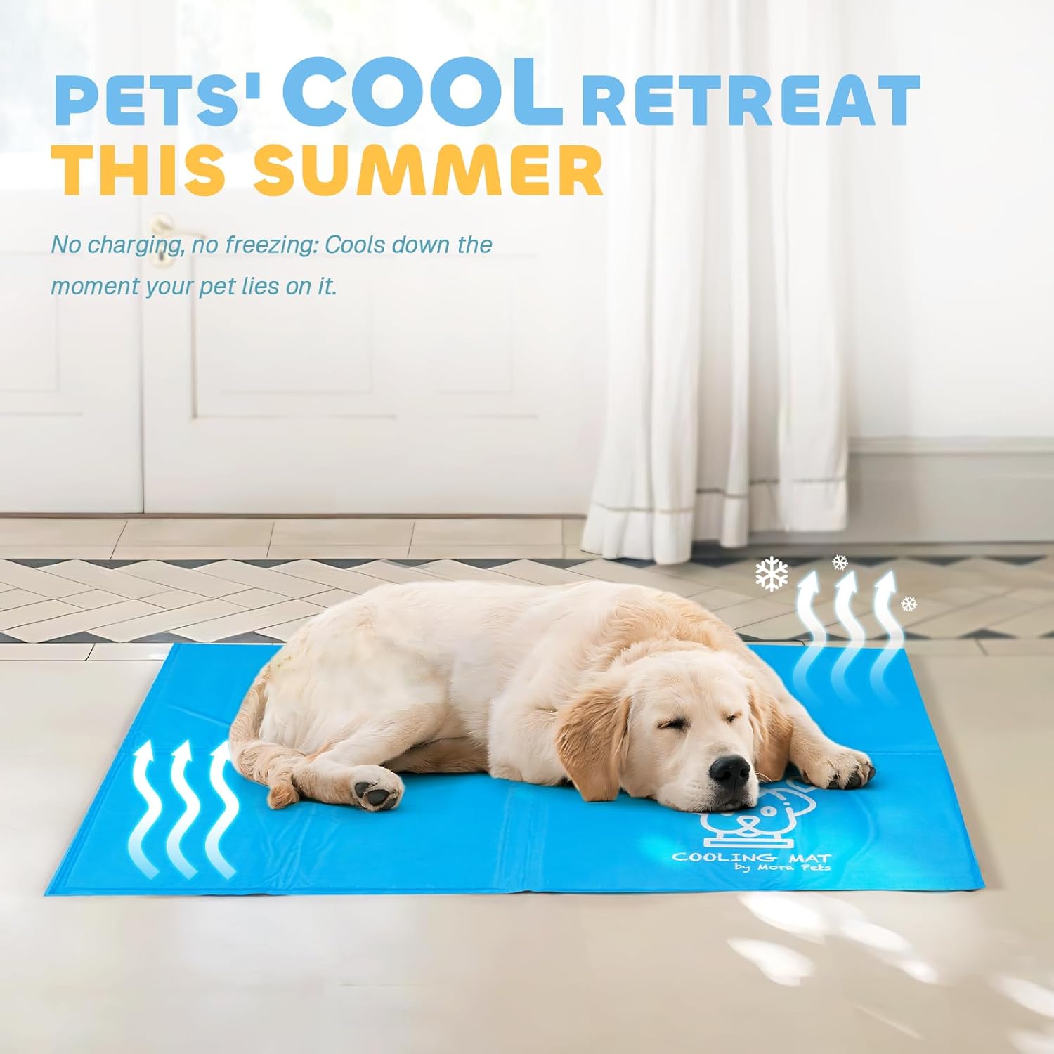 Detalle 2 de Pawtasy Dog Cooling Mat Medium – Thick Self-Cooling Pad for Dogs & Cats (50x69cm)