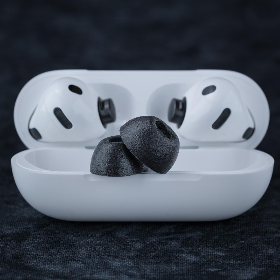 Detalle de Comply TrueGrip – Embouts en mousse à mémoire pour AirPods Pro 3 (Noir, taille L, 3 paires)