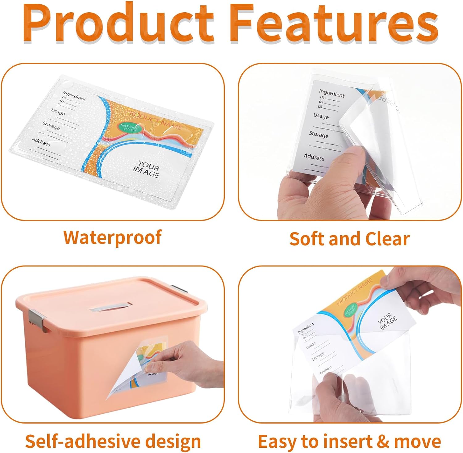 Detalle 2 de Storage Bin Labels, 3×5-Inch Card Holders