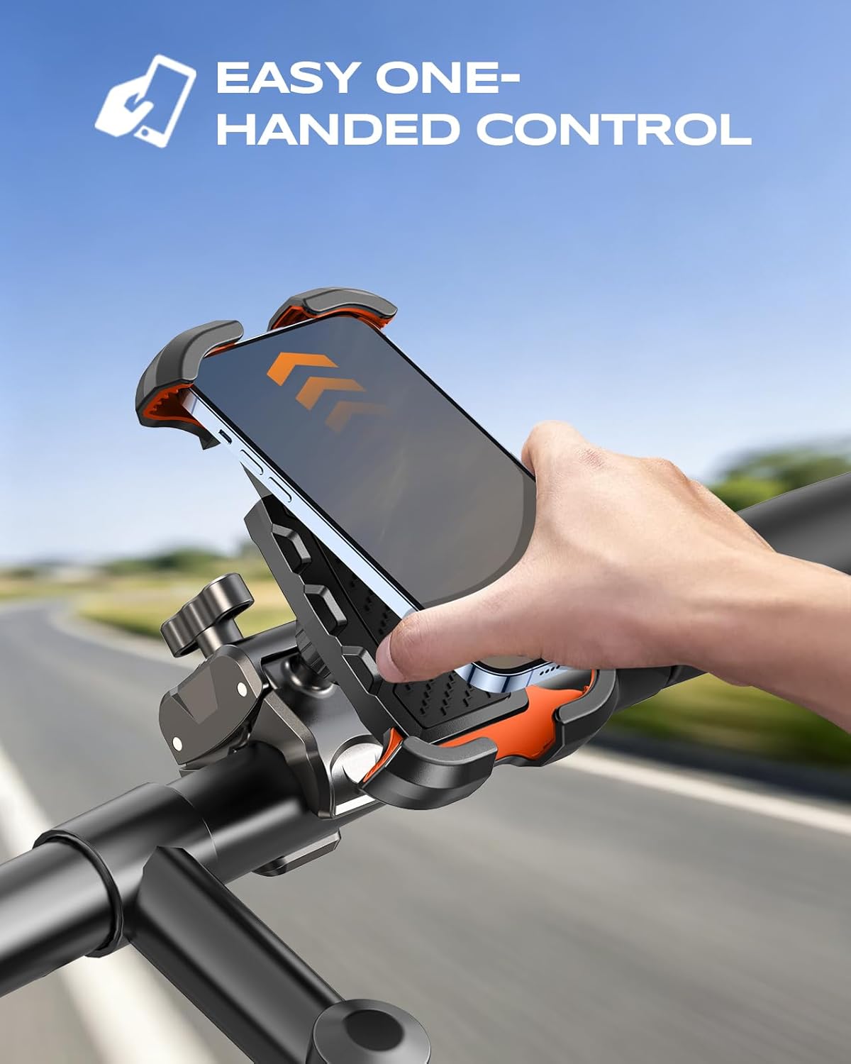 Detalle de CIRYCASE Bike Phone Holder with Heavy-Duty Clamp: Secure, versatile mount for 4.7"–6.8" phones