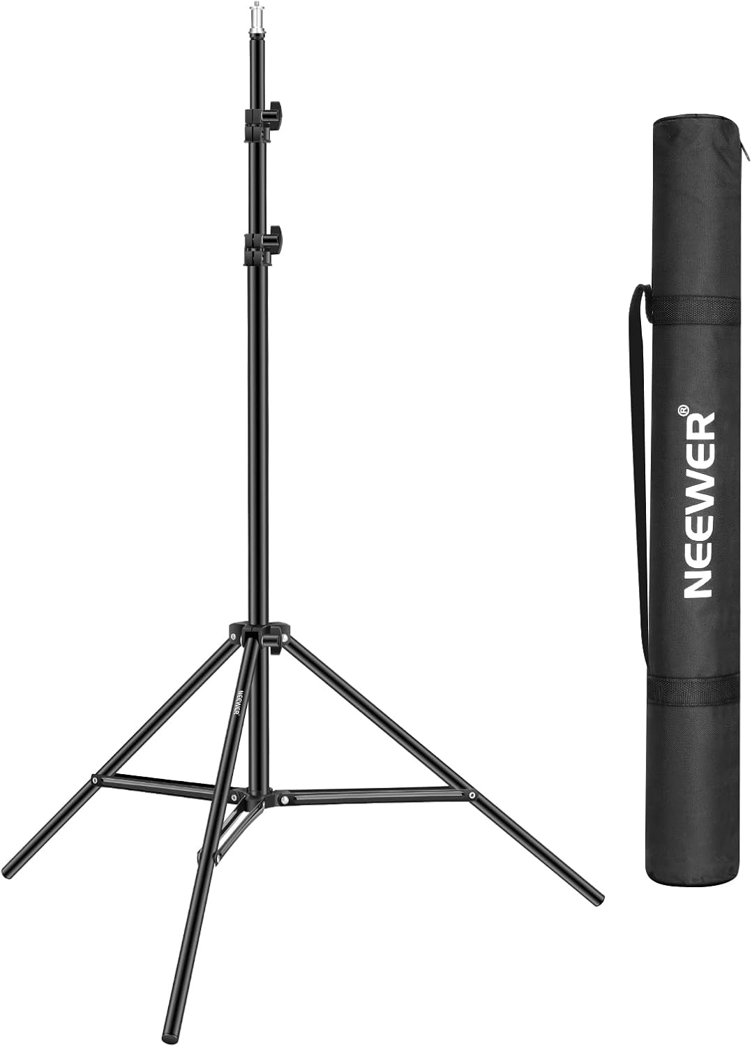 NEEWER Collapsible Metal Photography Light Stand (6.2ft/1.9m) with Inner Spring Cushion