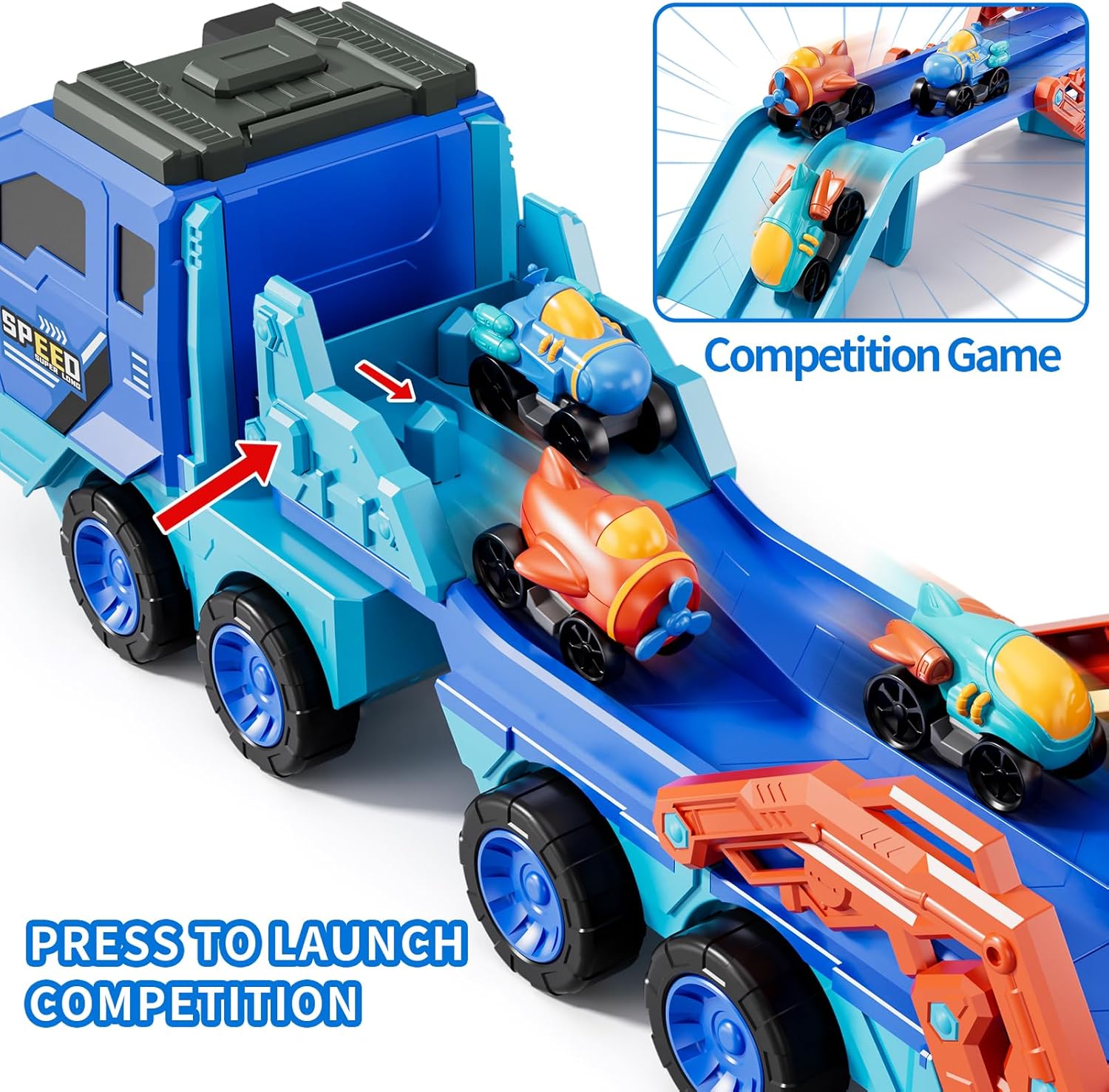 Thumbnail 5 de IHAHA 10-in-1 Foldable Space Truck carrier with 9 cars 🚚