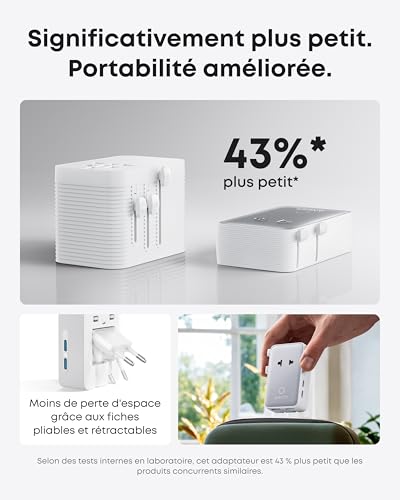 Thumbnail 3 de Anker Nano Adaptateur Prise Universelle 5 ports – Compact et polyvalent pour Voyager