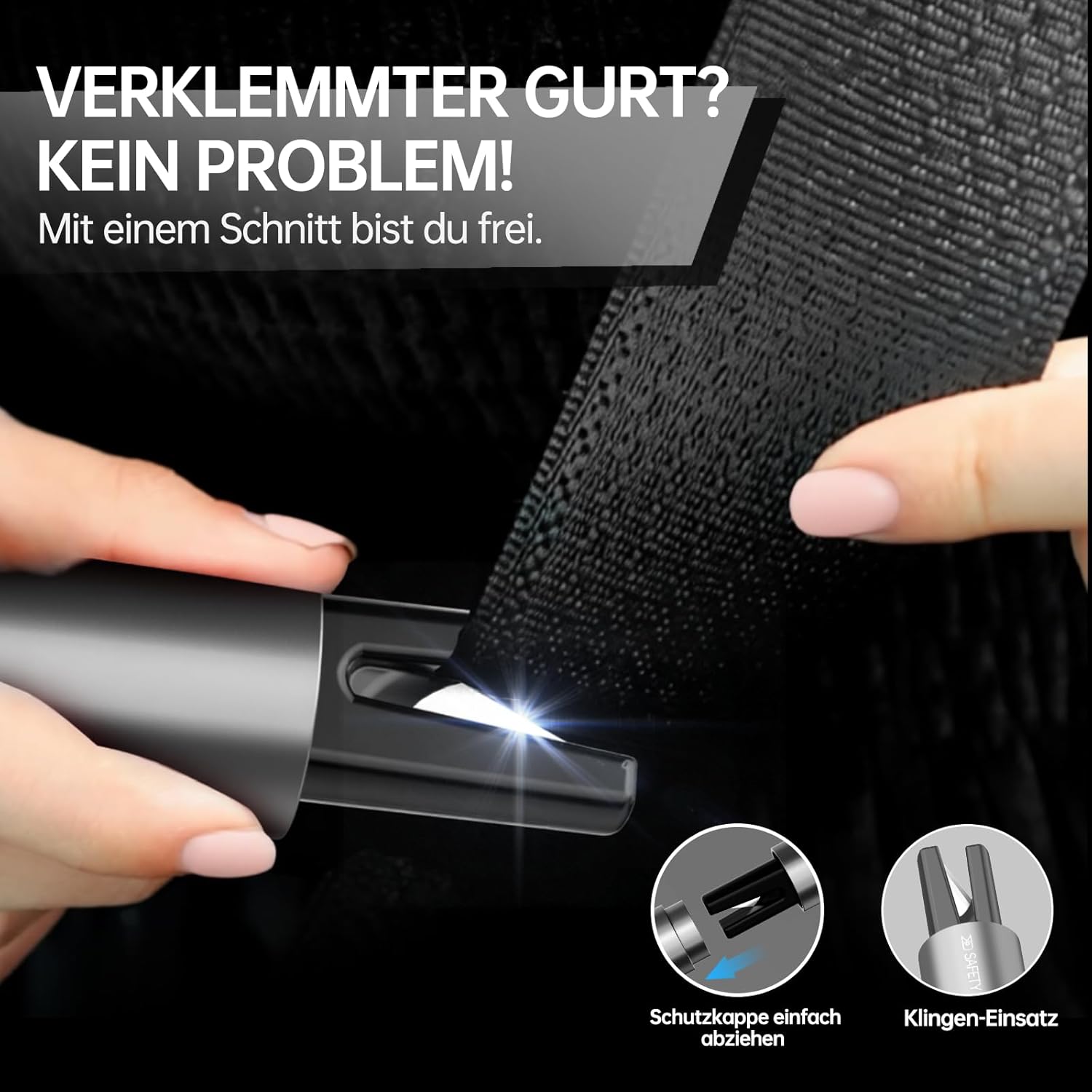 Detalle de 2-in-1 Auto Notfallhammer 4er Set