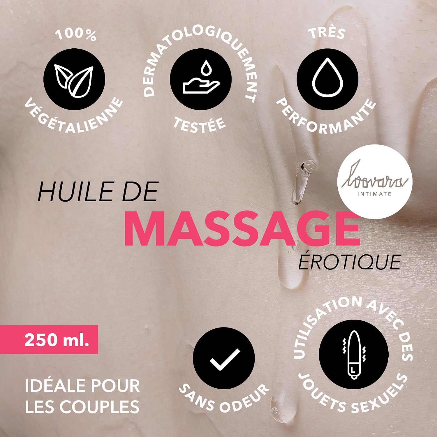 Thumbnail 1 de Loovara Huile de Massage Huile d'Amour 250 ml